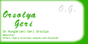 orsolya geri business card